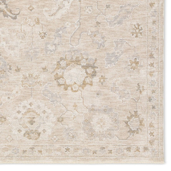 Jaipur Living Jaipur Alara Powerloomed Oushak Runner 3X9 – Plush 0.5" Pile, Gold & Yellow Tones, Durable Polyester Ivory / White RUG165946