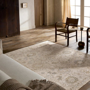Jaipur Living Jaipur Alara Powerloomed Oushak Runner 3X9 – Plush 0.5" Pile, Gold & Yellow Tones, Durable Polyester Ivory / White RUG165946