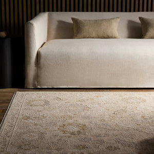 Jaipur Living Jaipur Alara Powerloomed Oushak Runner 3X9 – Plush 0.5" Pile, Gold & Yellow Tones, Durable Polyester Ivory / White RUG165946