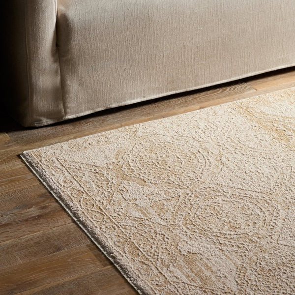 Jaipur Living Jaipur Nara Powerloomed Oushak Runner 3'X9' — Ivory, Yellow & Gold Plush Polyester For Hallways RUG165947