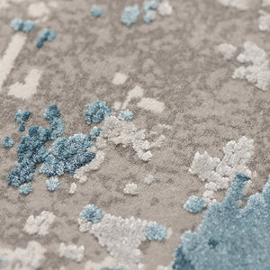 Amer Rugs Venice Abstract Design Power-loom Area Rug - Premium Turkish Craftsmanship For Elegant Spaces Gray Viscose, Acrylic Ven10203