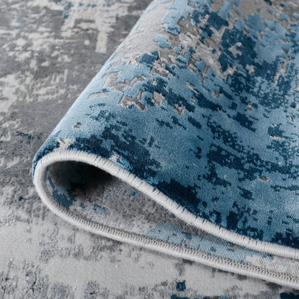 Amer Rugs Venice Abstract Design Power-loom Area Rug - Premium Turkish Craftsmanship For Elegant Spaces Gray Viscose, Acrylic Ven10203