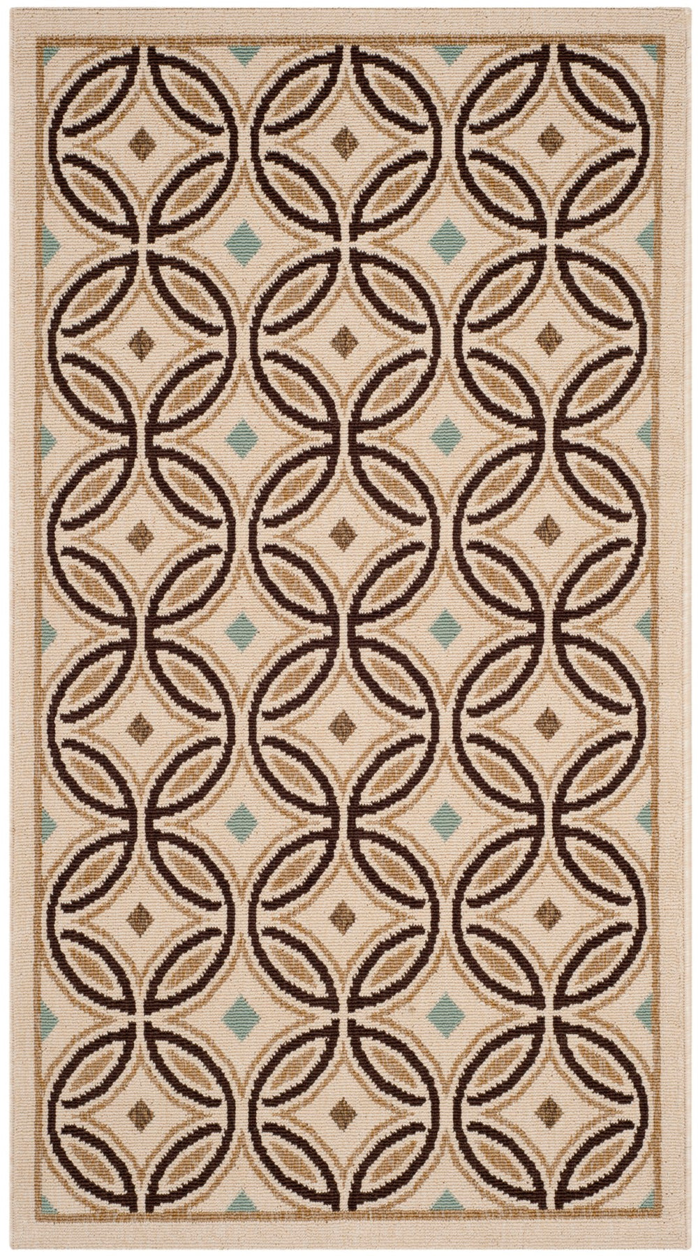 Safavieh Veranda Elegant Indoor/Outdoor Area Rug - Durable, Soft, And Stylish For Any Living Space Or Patio Chocolate ,Terracotta 87% Polypropylen,9.3% Polyester,3.7% Latex Ver047-0712-3