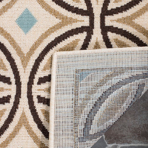 Safavieh Veranda Elegant Indoor/Outdoor Area Rug - Durable, Soft, And Stylish For Any Living Space Or Patio Chocolate ,Terracotta 87% Polypropylen,9.3% Polyester,3.7% Latex Ver047-0712-3