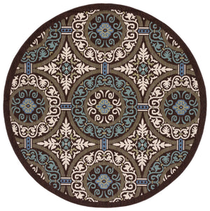 Safavieh Veranda Stylish Chocolate Cream Area Rug - Soft, Durable, Perfect For Home Décor & Comfort Chocolate ,Aqua 87% Polypropylen,9.3% Polyester,3.7% Latex Ver055-0723-214