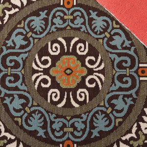 Safavieh Veranda Stylish Chocolate Cream Area Rug - Soft, Durable, Perfect For Home Décor & Comfort Chocolate ,Aqua 87% Polypropylen,9.3% Polyester,3.7% Latex Ver055-0723-214