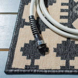 Safavieh Veranda Stylish Red Natural Area Rug – Durable, Elegant Design For Modern Home Décor And Comfort Black ,Creme 87% Polypropylen,9.3% Polyester,3.7% Latex Ver099-0421-10