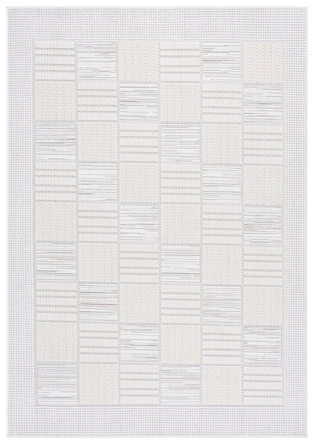 Safavieh Veranda Ivory & Beige Area Rug - 5'3" X 7'6" Elegant Modern Design For Any Space, Soft & Versatile Ivory ,Beige Polyester Ver580a-5