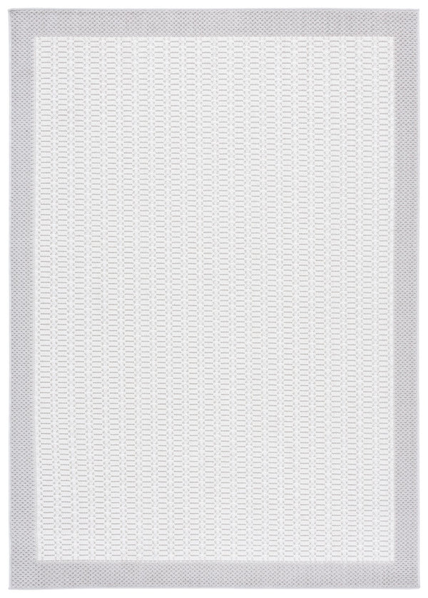 Safavieh Veranda Contemporary Area Rug Runner - Elegant Polyester Design For Modern Home Decor Aesthetics Ivory ,Grey Polyester Ver584f-7sq