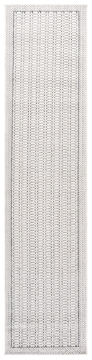 Safavieh Veranda Turkish Power‑Loomed Runner In Ivory & Dark Grey — Low‑Pile, Stain‑Resistant Modern Hallway Rug 2'-2" x 9'-0" VER584G-29