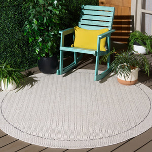 Safavieh Veranda Turkish Power‑Loomed Runner In Ivory & Dark Grey — Low‑Pile, Stain‑Resistant Modern Hallway Rug 2'-2" x 9'-0" VER584G-29