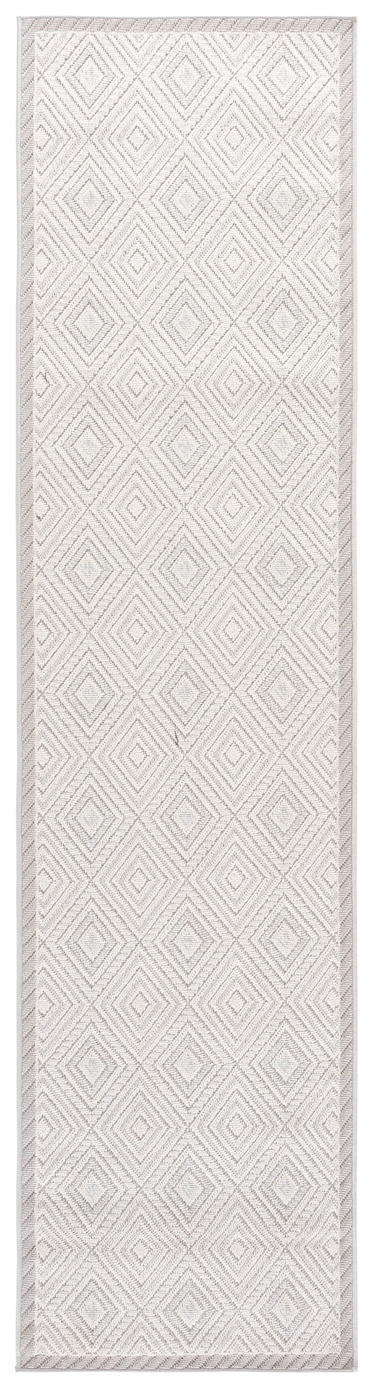 Safavieh Veranda Contemporary Ivory And Grey Area Rug — Low-Profile, Stain-Resistant Power-Loomed Turkish Design 5'-3" x 7'-6" VER586A-5