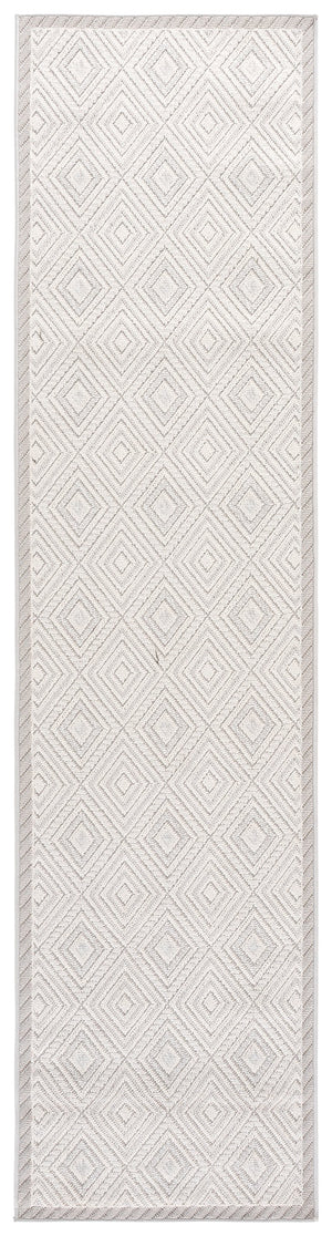 Safavieh Veranda Contemporary Ivory And Grey Area Rug — Low-Profile, Stain-Resistant Power-Loomed Turkish Design 5'-3" x 7'-6" VER586A-5
