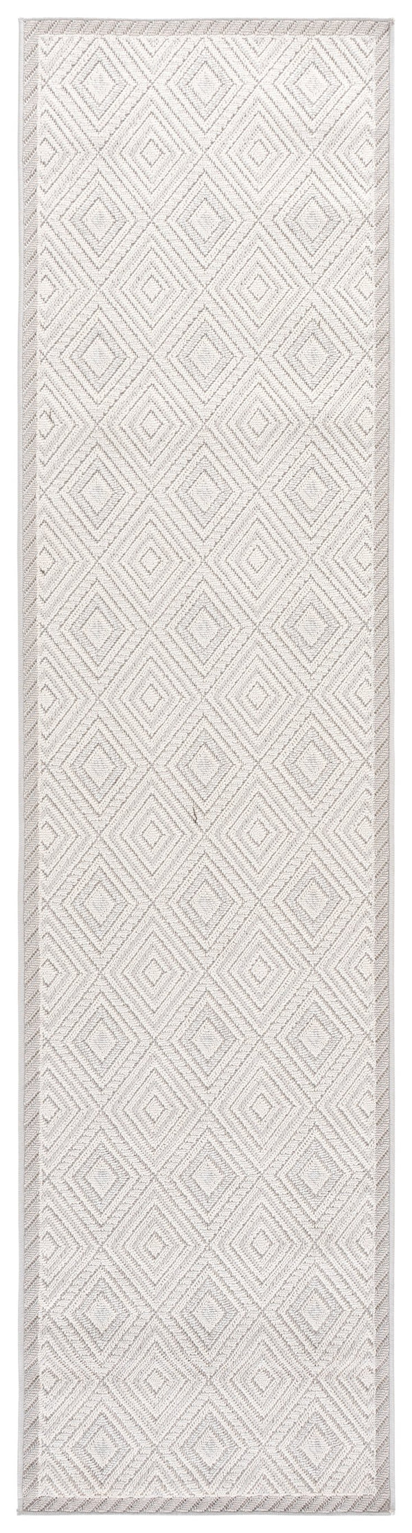 Safavieh Veranda Contemporary Ivory And Grey Area Rug — Low-Profile, Stain-Resistant Power-Loomed Turkish Design 5'-3" x 7'-6" VER586A-5