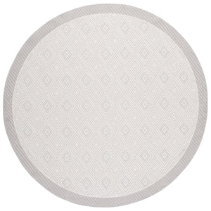 Safavieh Veranda Contemporary Ivory And Grey Area Rug — Low-Profile, Stain-Resistant Power-Loomed Turkish Design 5'-3" x 7'-6" VER586A-5