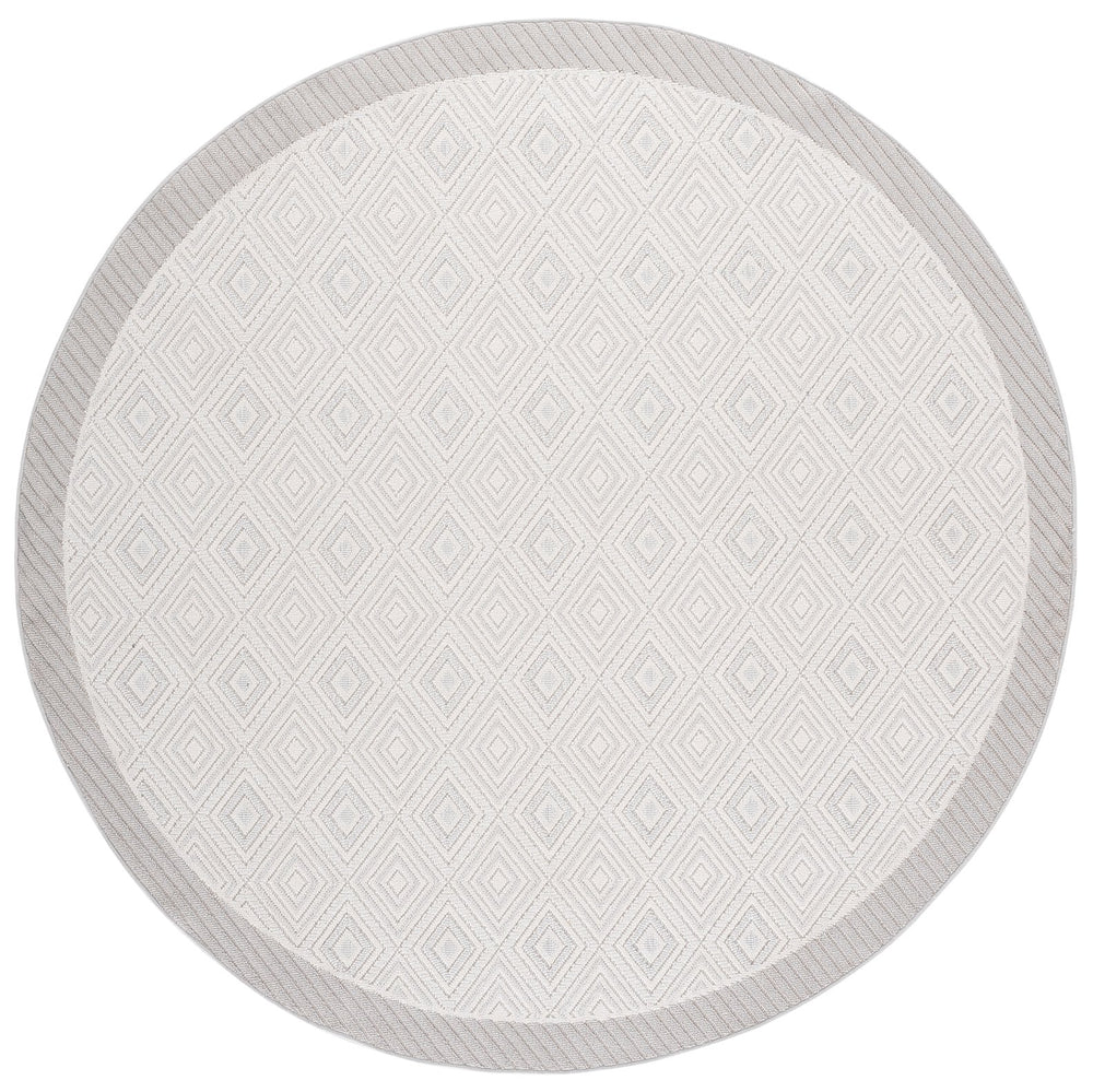 Safavieh Veranda Ivory And Grey Area Rug – Modern Minimalist Low-Profile Pile, Durable Stain-Resistant Weave 4'-0" x 6'-0" VER586A-4