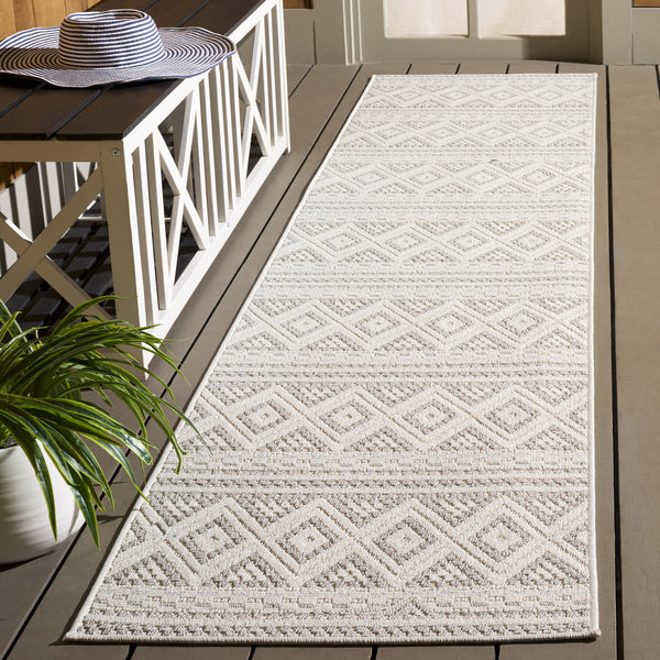 Safavieh Veranda Ivory Grey Area Rug — Low-Profile, Power-Loomed Turkish Weave For Modern Calm Spaces 4'-0" x 6'-0" VER588A-4