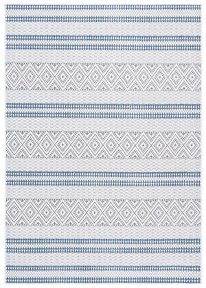 Safavieh Veranda Elegant Ivory & Blue Grey Area Rug – Soft, Modern 5'3" X 7'6" Medium Rectangle For Any Room Ivory ,Blue Grey Polyester Ver588b-5