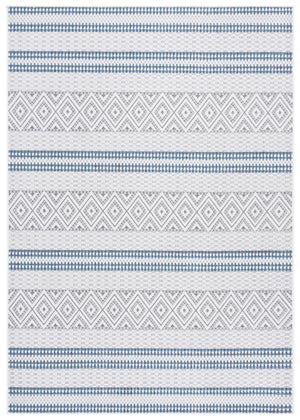 Safavieh Veranda Modern Area Rug - Elegant Power-loomed Design For Timeless Style And Comfort In Your Home Ivory ,Blue Grey Polyester Ver588b-9