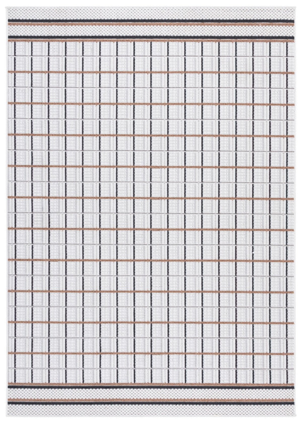 Safavieh Veranda Modern Hallway Runner Rug - Elegant Ivory And Beige Design For Contemporary Spaces Ivory ,Beige Polyester Ver592a-7r