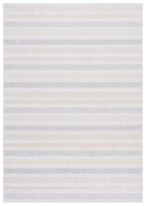 Safavieh Veranda Ivory & Beige Grey Area Rug - 5'3" X 7'6" Modern Power Loomed Design For Elegant Spaces Ivory ,Beige Grey Polyester Ver594a-5