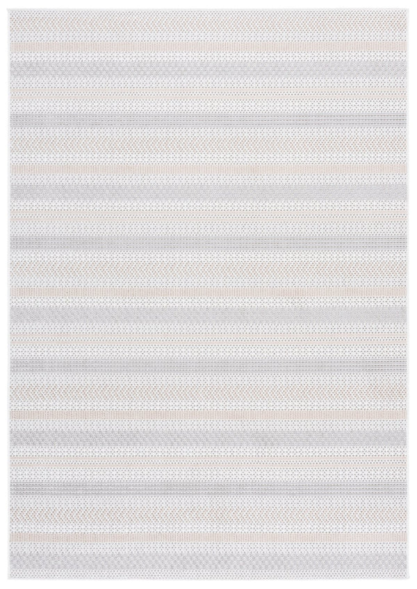 Safavieh Veranda Ivory & Beige Grey Area Rug - 5'3" X 7'6" Modern Power Loomed Design For Elegant Spaces Ivory ,Beige Grey Polyester Ver594a-5