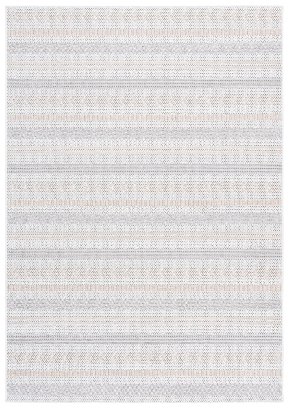Safavieh Veranda Modern Runner Rug For Hallway - Stylish, Practical, And Easy To Maintain For Any Decor Ivory ,Beige Grey Polyester Ver594a-7sq