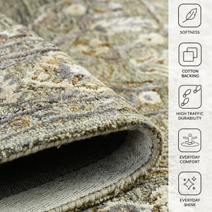 Amer Rugs Vestige Farmhouse Hand-tufted Oriental Area Rug In Luxurious New Zealand Wool For Elegant Spaces Camel Wool, Viscose Ves110203