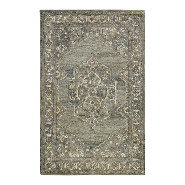 AMER Rugs Vestige Kersey VES-11 Hand-Tufted Handmade New Zealand Wool Transitional Oriental Rug Brown 3'6" x 5'6"