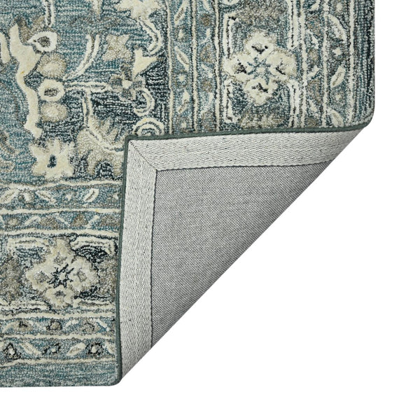 AMER Rugs Vestige Jericha VES-2 Hand-Tufted Handmade New Zealand Wool Transitional Oriental Rug Blue 3'6" x 5'6"