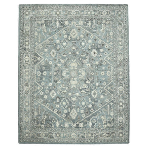 Amer Rugs Vestige Farmhouse Hand-tufted Oriental Area Rug In Luxurious New Zealand Wool For Elegant Spaces Steel Blue Wool, Viscose Ves20203
