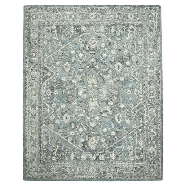 AMER Rugs Vestige Jericha VES-2 Hand-Tufted Handmade New Zealand Wool Transitional Oriental Rug Blue 3'6" x 5'6"