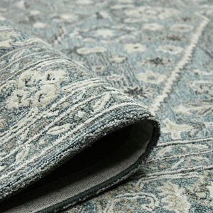 AMER Rugs Vestige Jericha VES-2 Hand-Tufted Handmade New Zealand Wool Transitional Oriental Rug Blue 3'6" x 5'6"