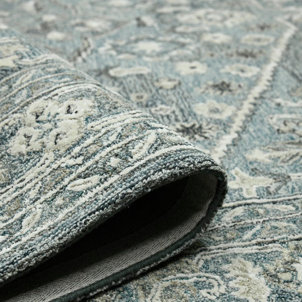 AMER Rugs Vestige Jericha VES-2 Hand-Tufted Handmade New Zealand Wool Transitional Oriental Rug Blue 3'6" x 5'6"