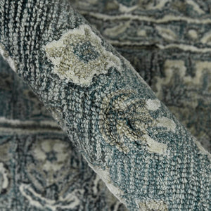 AMER Rugs Vestige Jericha VES-2 Hand-Tufted Handmade New Zealand Wool Transitional Oriental Rug Blue 3'6" x 5'6"