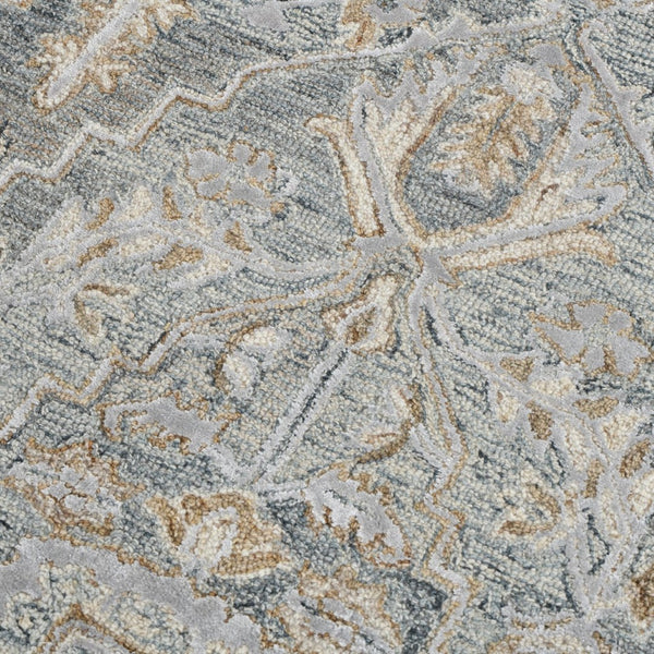 Amer Rugs Vestige Farmhouse Hand-tufted Oriental Area Rug In Luxurious New Zealand Wool For Elegant Spaces Denim Wool, Viscose Ves320576