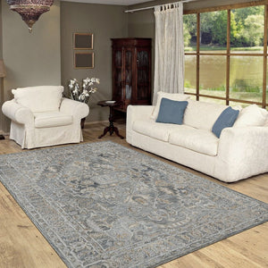Amer Rugs Vestige Farmhouse Hand-tufted Oriental Area Rug In Luxurious New Zealand Wool For Elegant Spaces Denim Wool, Viscose Ves320576