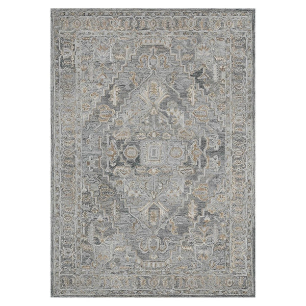 Amer Rugs Vestige Farmhouse Hand-tufted Oriental Area Rug In Luxurious New Zealand Wool For Elegant Spaces Denim Wool, Viscose Ves320576