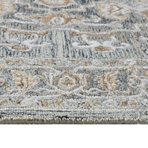 Amer Rugs Vestige Farmhouse Hand-tufted Oriental Area Rug In Luxurious New Zealand Wool For Elegant Spaces Denim Wool, Viscose Ves320576