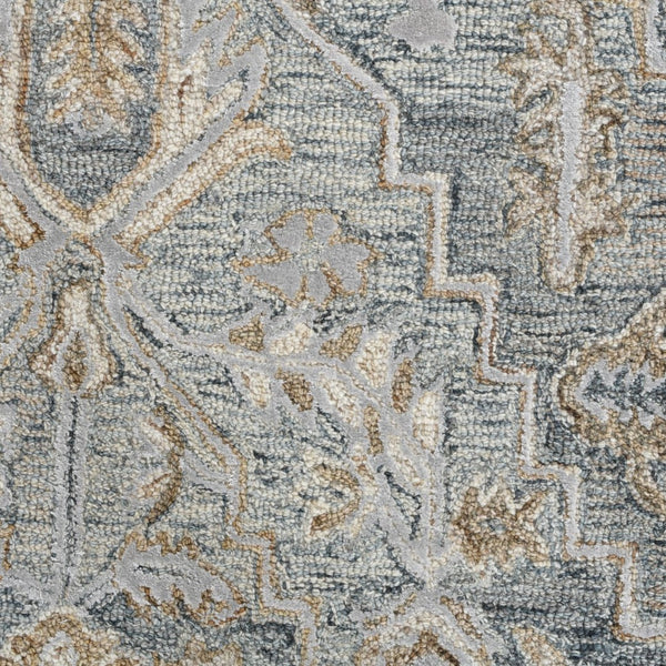 Amer Rugs Vestige Farmhouse Hand-tufted Oriental Area Rug In Luxurious New Zealand Wool For Elegant Spaces Denim Wool, Viscose Ves320576