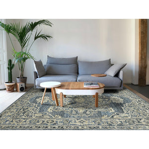 Amer Rugs Vestige Farmhouse Hand-tufted Oriental Area Rug In Luxurious New Zealand Wool For Elegant Spaces Denim,Gray Wool, Viscose Ves60203