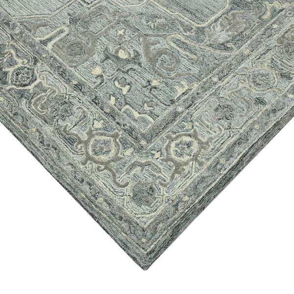 Amer Rugs Vestige Farmhouse Hand-tufted Oriental Area Rug In Luxurious New Zealand Wool For Elegant Spaces Gray Wool, Viscose Ves70203