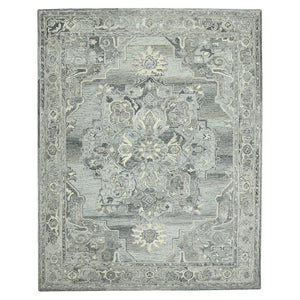 AMER Rugs Vestige Nucia VES-7 Hand-Tufted Handmade New Zealand Wool Transitional Oriental Rug Gray 3'6" x 5'6"