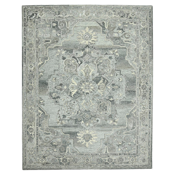 AMER Rugs Vestige Nucia VES-7 Hand-Tufted Handmade New Zealand Wool Transitional Oriental Rug Gray 3'6" x 5'6"