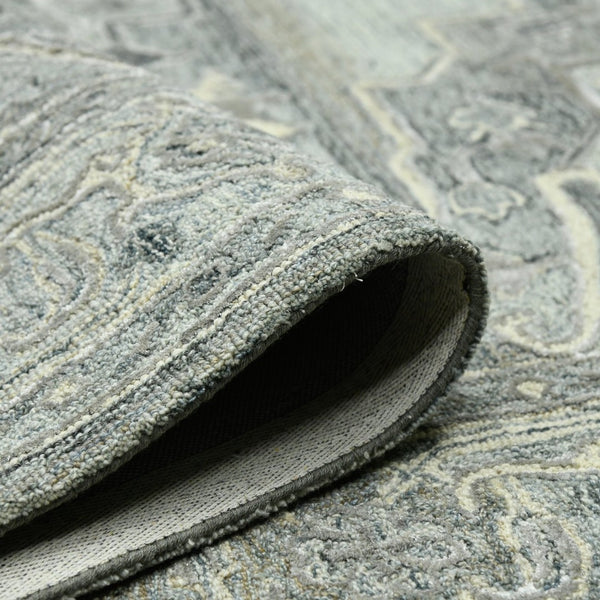 Amer Rugs Vestige Farmhouse Hand-tufted Oriental Area Rug In Luxurious New Zealand Wool For Elegant Spaces Gray Wool, Viscose Ves70203