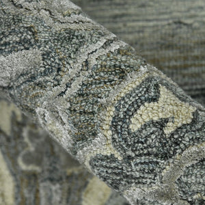 Amer Rugs Vestige Farmhouse Hand-tufted Oriental Area Rug In Luxurious New Zealand Wool For Elegant Spaces Gray Wool, Viscose Ves70203