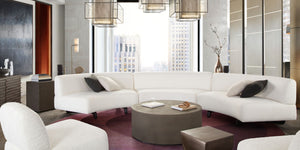 Diamond Sofa Vesper 3pc Curved Modular Armless Sofa In Chic White Faux Shearling With Sleek Black Wood Legs White Fabric Vesper3pcaswh