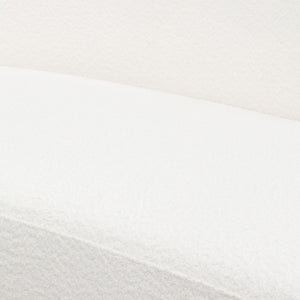 Diamond Sofa Vesper 3pc Curved Modular Armless Sofa In Chic White Faux Shearling With Sleek Black Wood Legs White Fabric Vesper3pcaswh