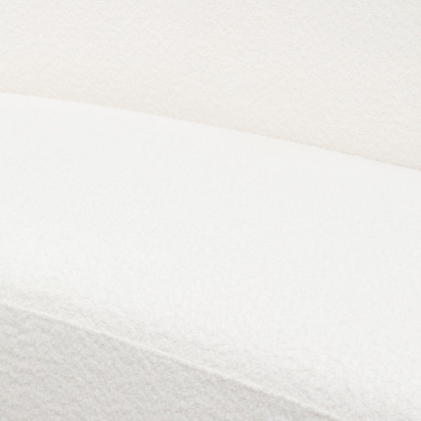 Diamond Sofa Vesper 3pc Curved Modular Armless Sofa In Chic White Faux Shearling With Sleek Black Wood Legs White Fabric Vesper3pcaswh