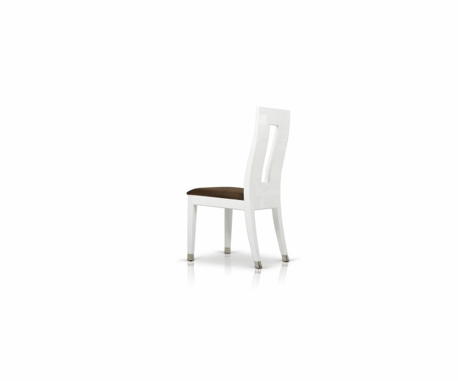 VIG Furniture Thor Sleek High-Gloss White Dining Side Chair — Modern Ergonomic Seat, Sturdy Compact 22X22x43 Design VGGU903CH-WHT